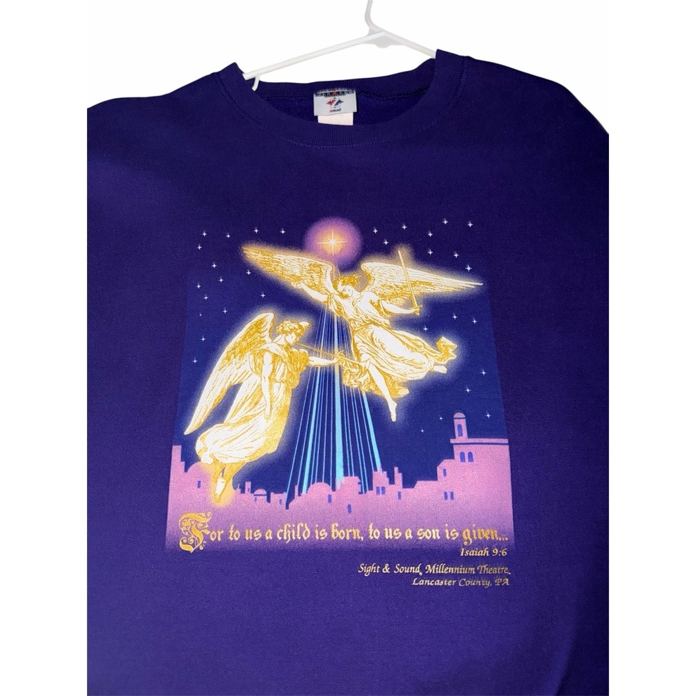 Vintage 90's Isaiah 9:6 Sight & Sound Millennial Theatre Angles Sweatshirt‎ 2XL
